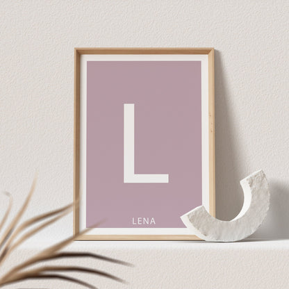 Kinderzimmer Poster Buchstabe Name Babyzimmer Geburtsposter Namensgeschenk Buchstabenposter