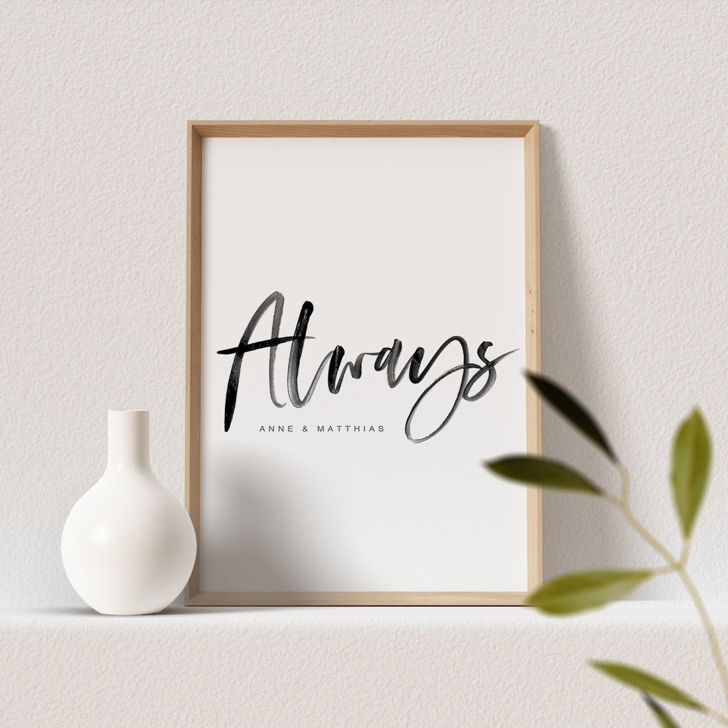 Always Poster Liebesposter Hochzeitsposter Personalisiert
