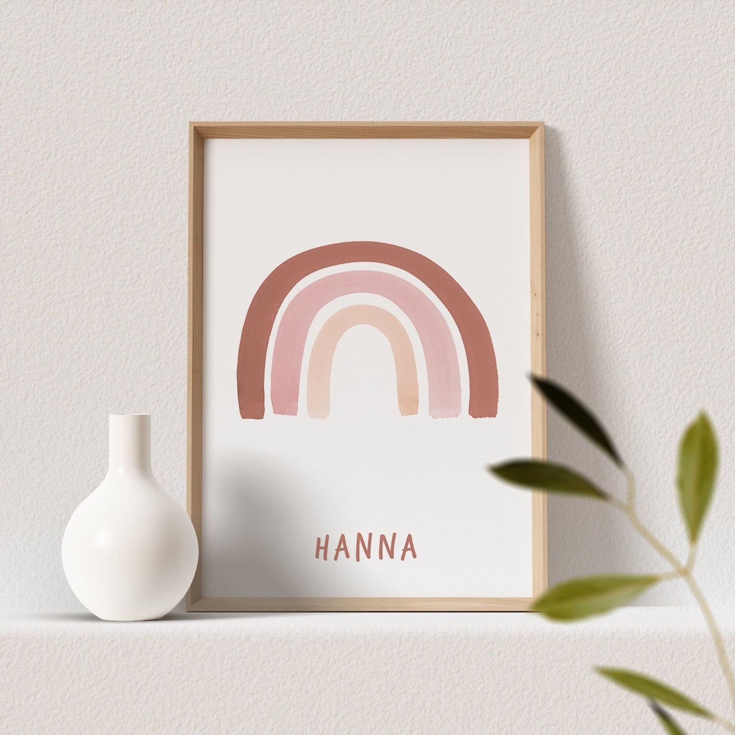 Regenbogen Poster Mädchen Rainbow Name Personalisierbar Kinderzimmer Babyzimmer Geburtsposter Geburtstagsgeschenk Kinderposter Geburtstag