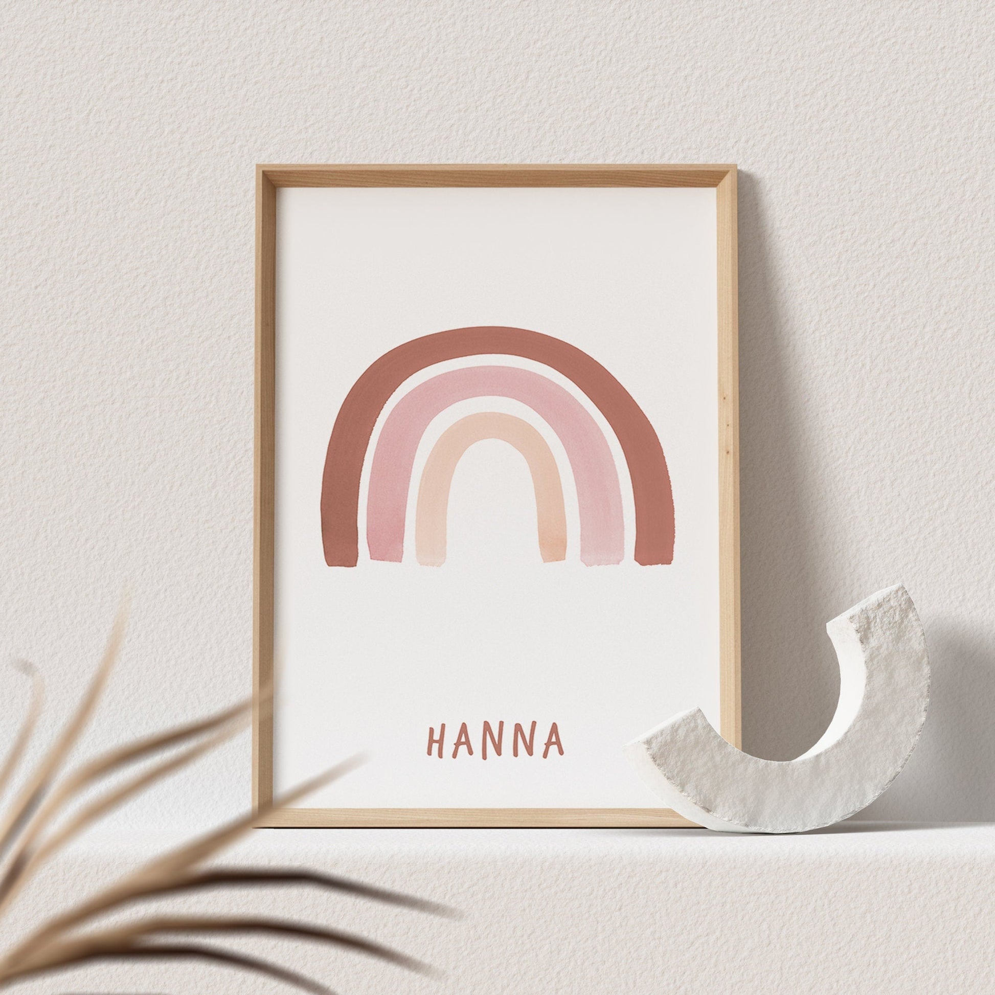 Regenbogen Poster Mädchen Rainbow Name Personalisierbar Kinderzimmer Babyzimmer Geburtsposter Geburtstagsgeschenk Kinderposter Geburtstag