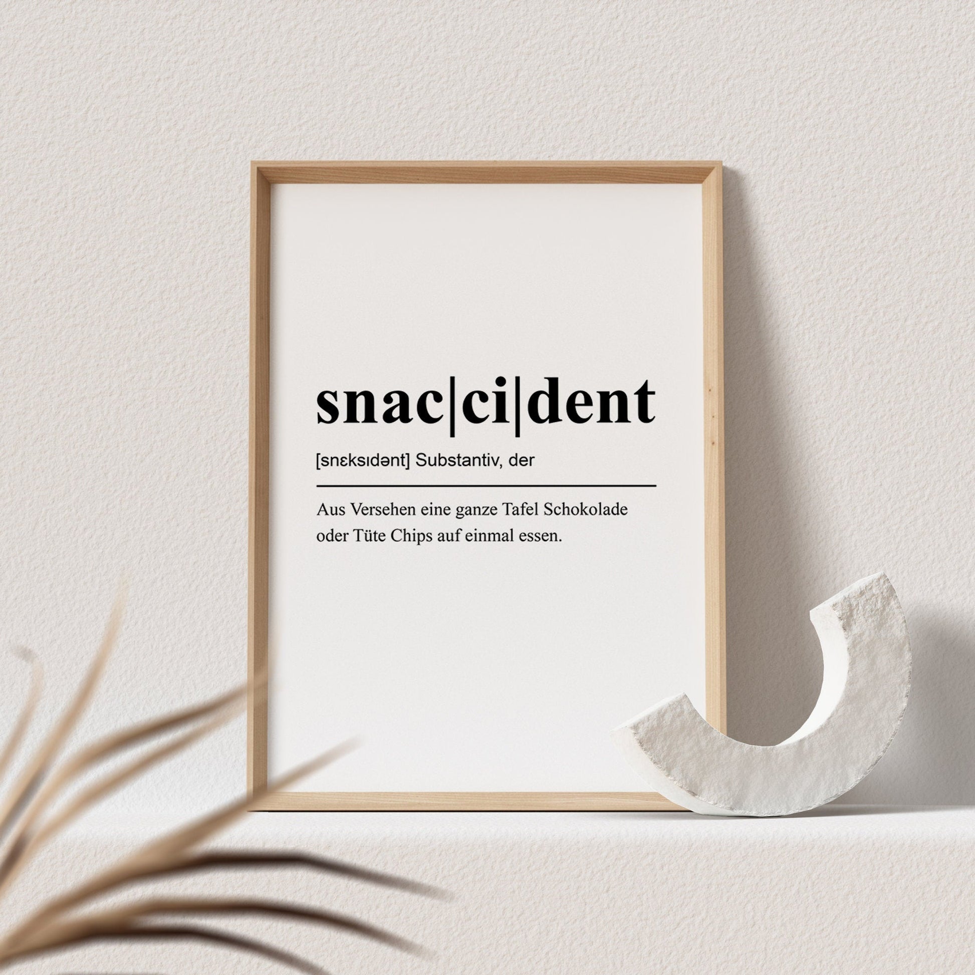 Snaccident Poster Snack Definition Küche Geschenk Küchenbild Küchenposter