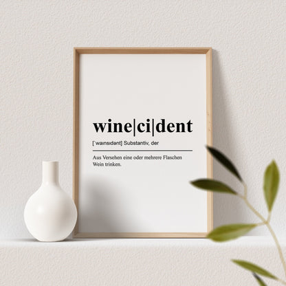 Wein Poster Küche Winecident Lustige Definition Küchenbild Küchenposter