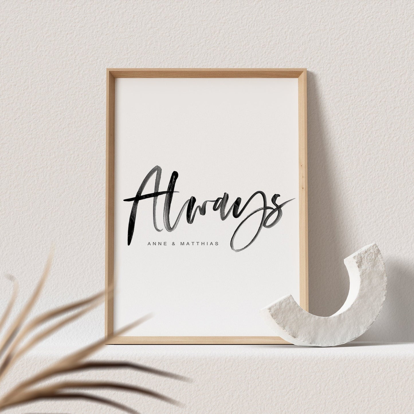 Always Poster Liebesposter Hochzeitsposter Personalisiert