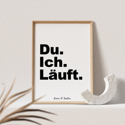 Du Ich Läuft Poster Liebesposter Hochzeitsposter Hochzeitsgeschenk Personalisierbar