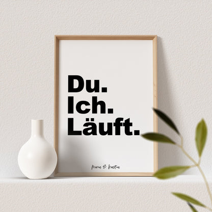 Du Ich Läuft Poster Liebesposter Hochzeitsposter Hochzeitsgeschenk Personalisierbar