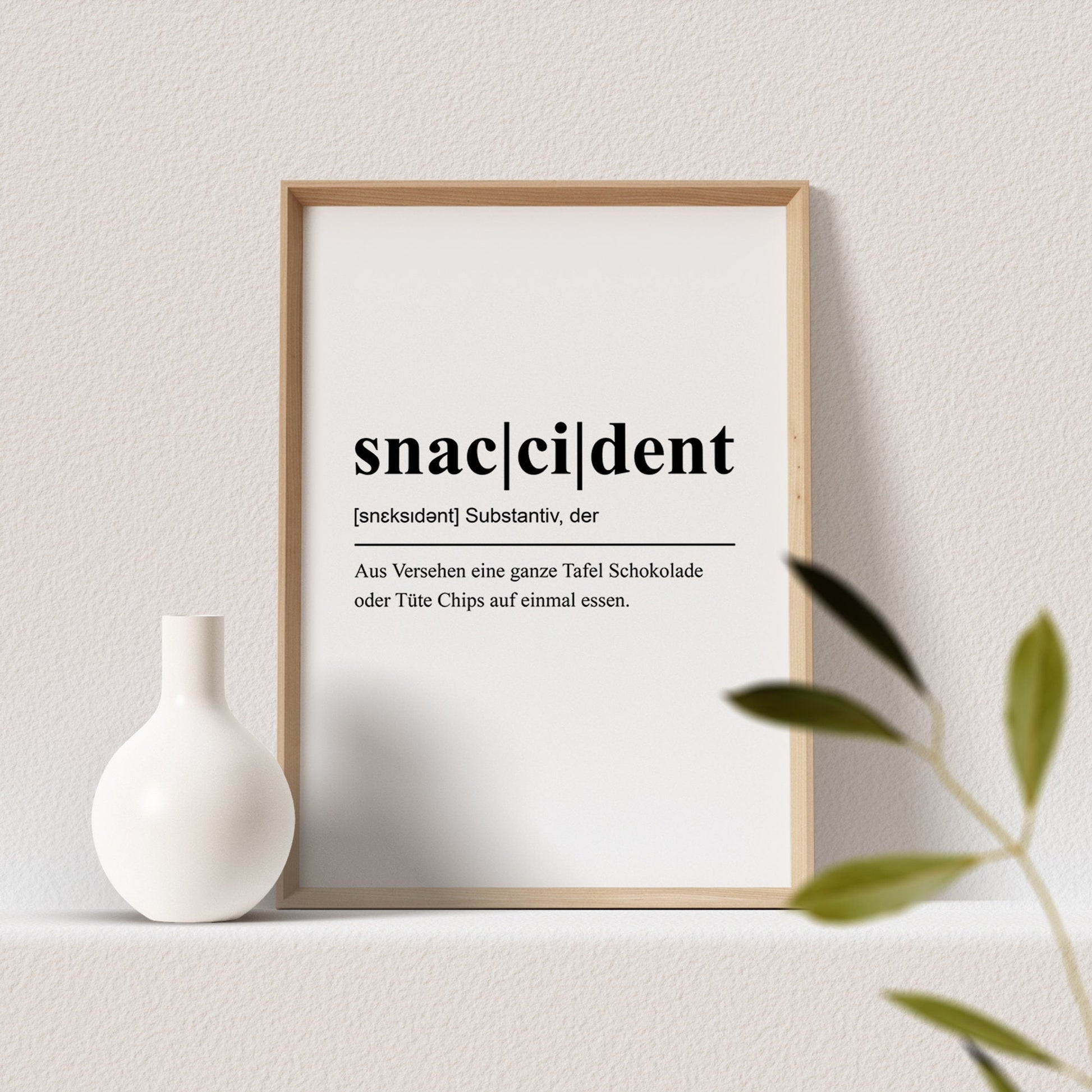 Snaccident Poster Snack Definition Küche Geschenk Küchenbild Küchenposter