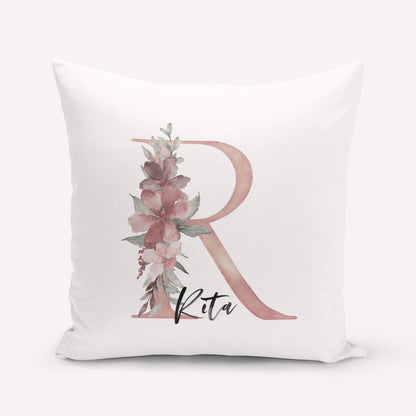 Kissen Personalisiert Buchstabe Blumen Geschenk