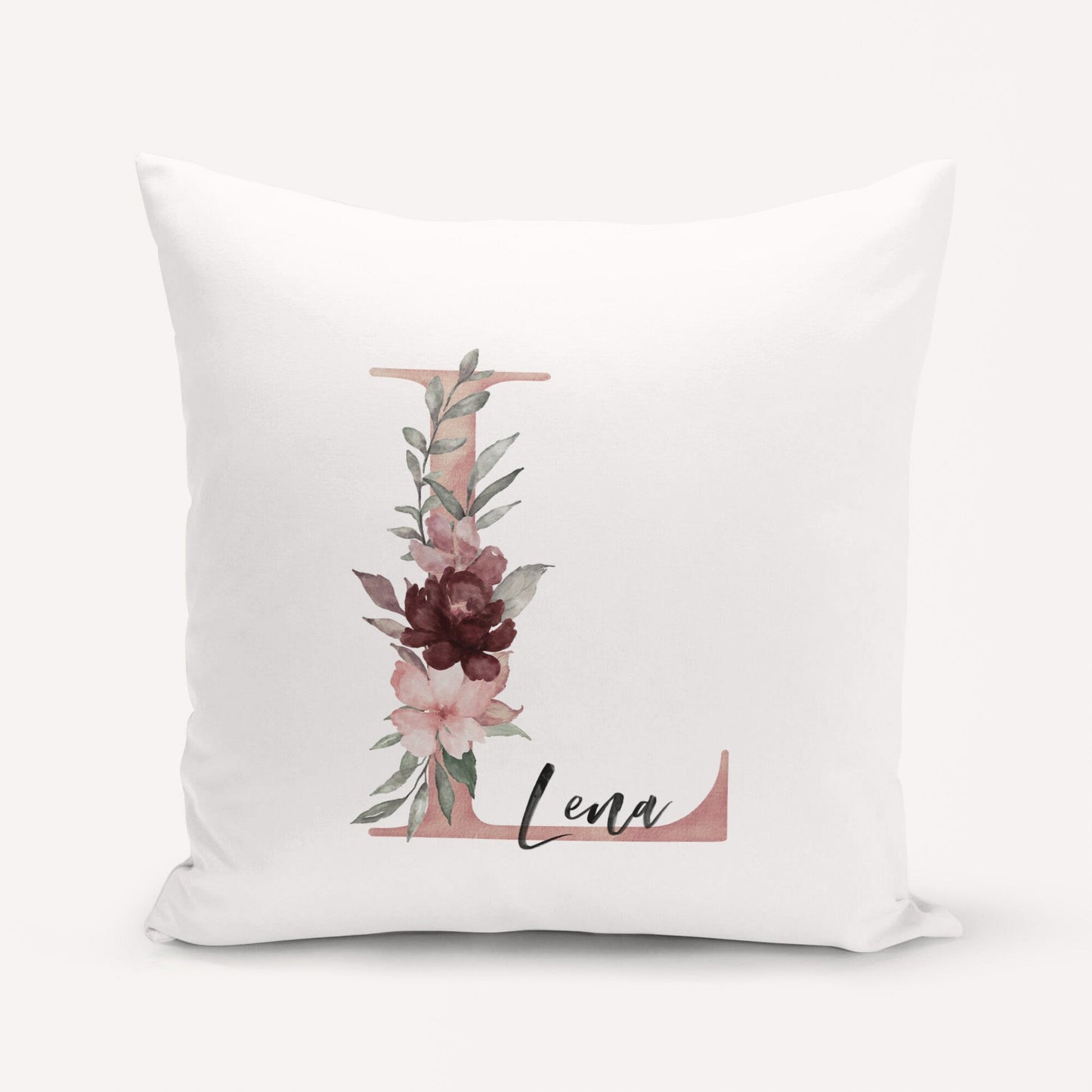 Kissen Personalisiert Buchstabe Blumen Geschenk