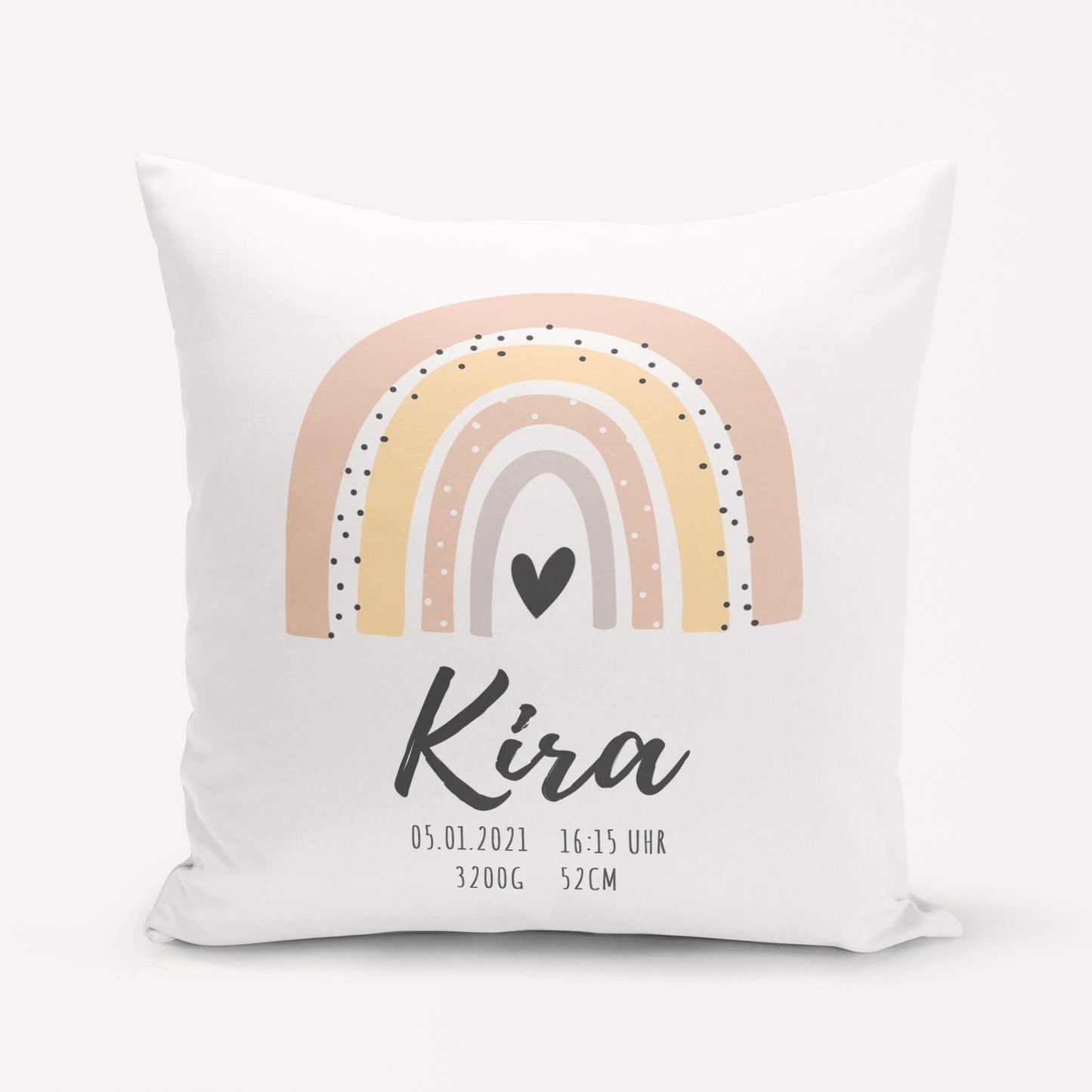 Geburtskissen Kissen Personalisiert Regenbogen Namenskissen Junge Mädchen Baby Party Geschenk
