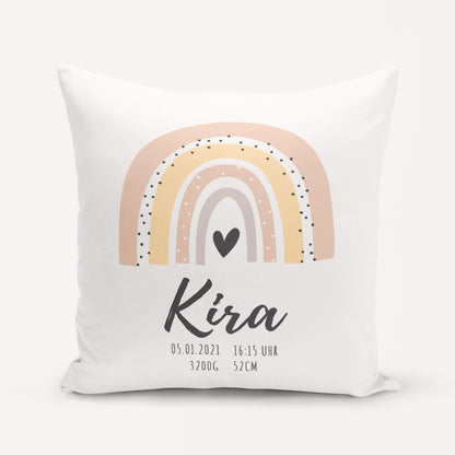 Geburtskissen Kissen Personalisiert Regenbogen Namenskissen Junge Mädchen Baby Party Geschenk