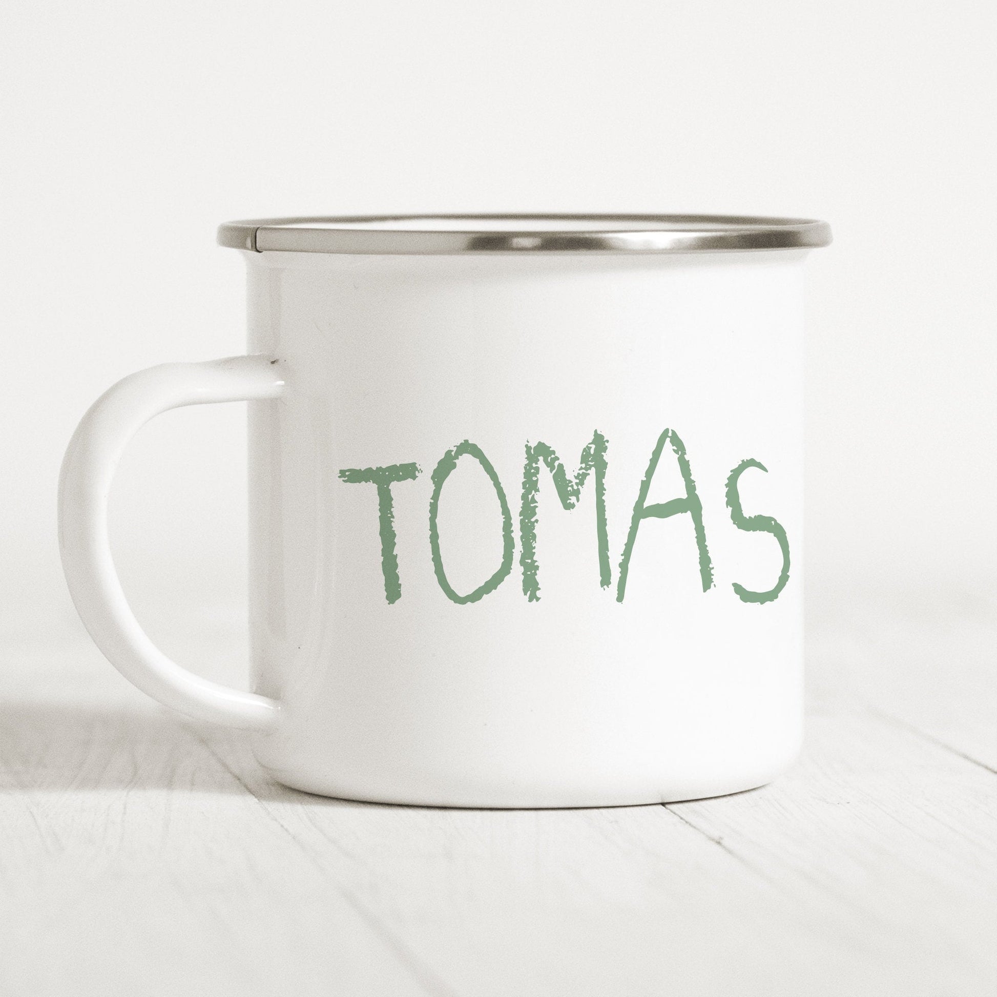 Emaille Tasse Kinder Personalisiert Buchstabe Wachsmalstift Becher