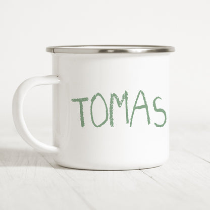 Emaille Tasse Kinder Personalisiert Buchstabe Wachsmalstift Becher
