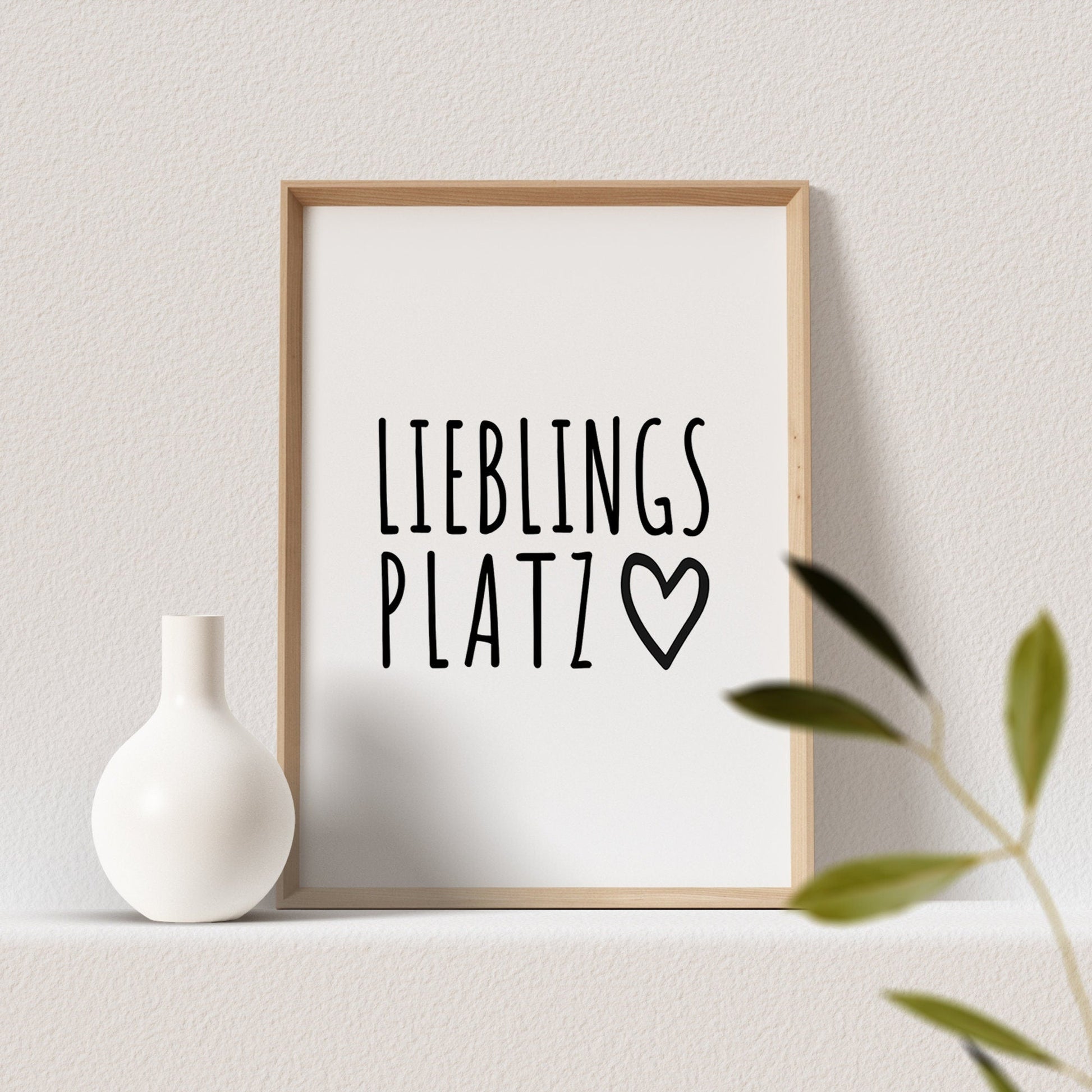 Lieblingsplatz Poster Spruch Herz Einzug Geschenk