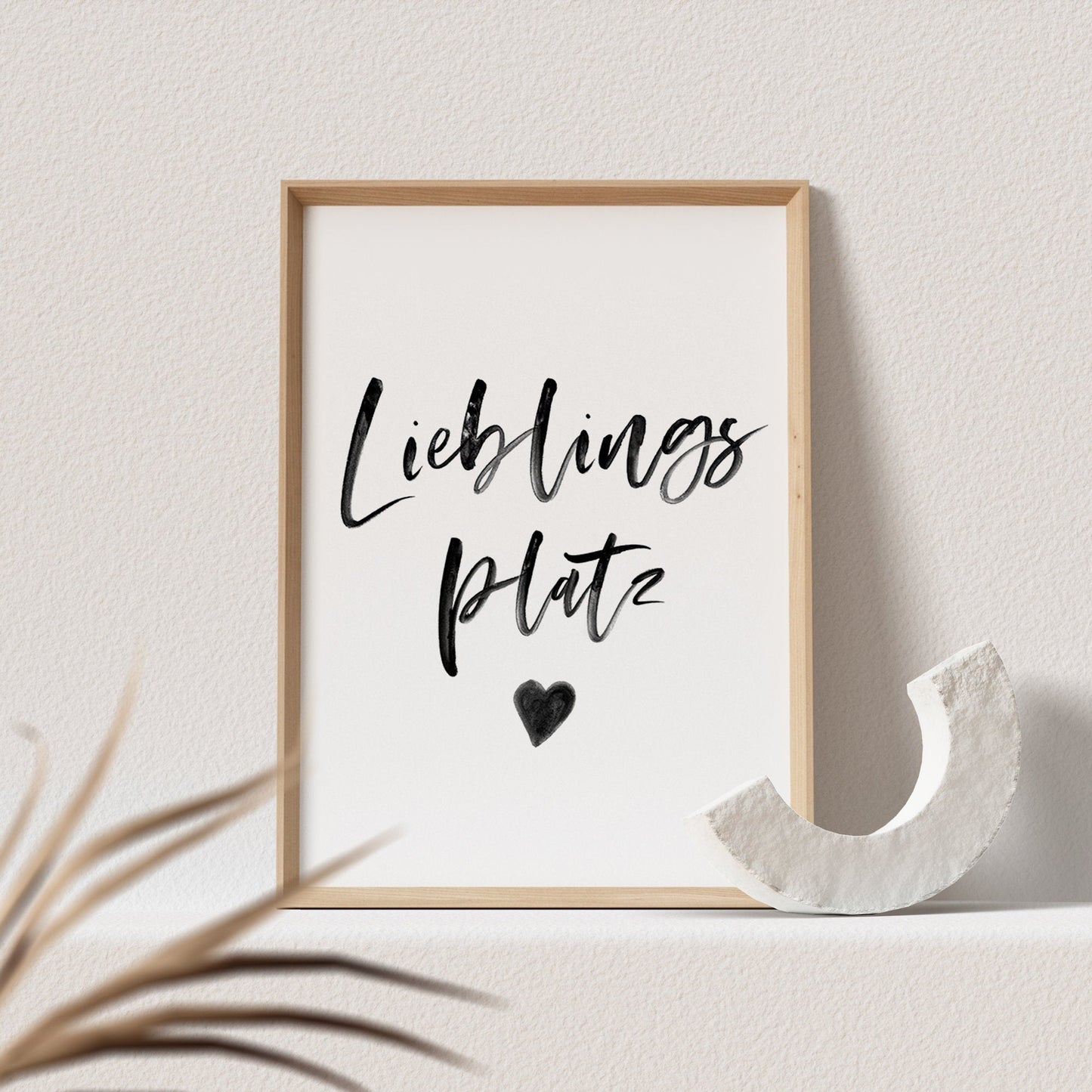 Lieblingsplatz Poster Spruch Herz Einzug Geschenk