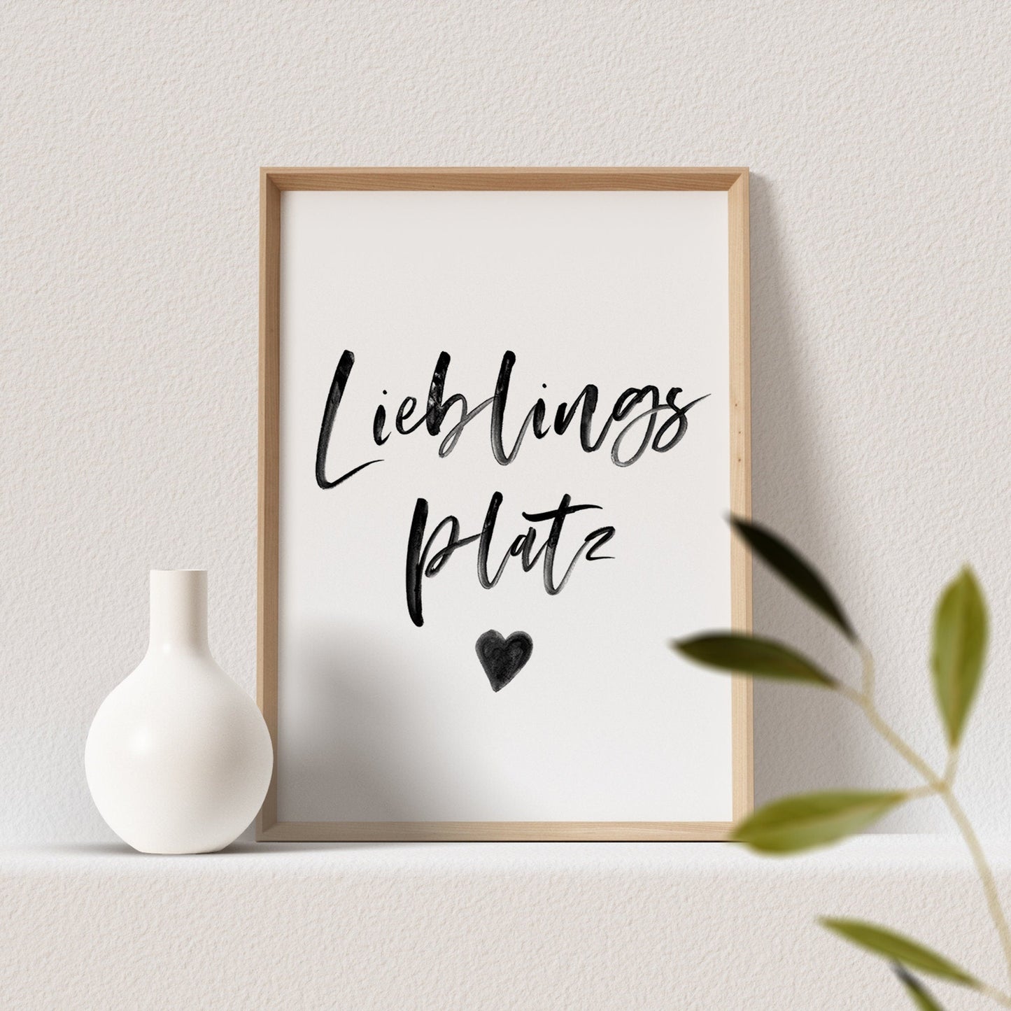 Lieblingsplatz Poster Spruch Herz Einzug Geschenk