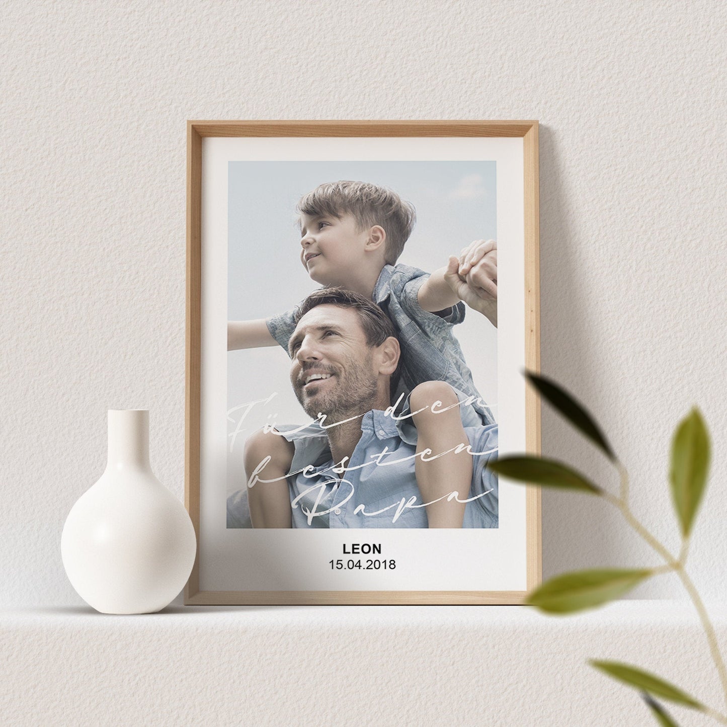 Geschenk Papa Personalisiert | Poster Mit Eigenem Foto & Spruch Personalisierbar