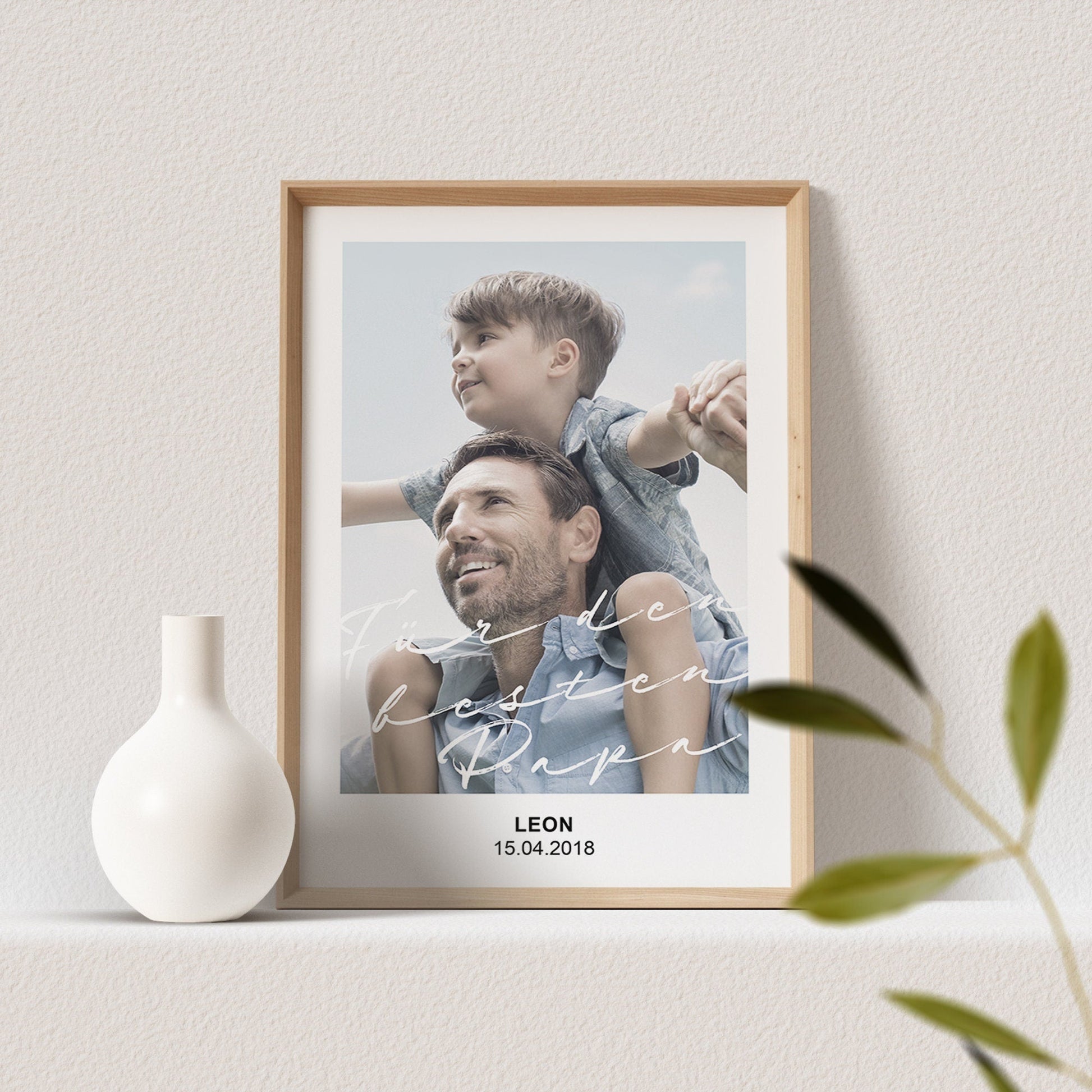Geschenk Papa Personalisiert | Poster Mit Eigenem Foto & Spruch Personalisierbar