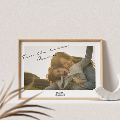 Geschenk Mama Personalisiert | Poster Mit Eigenem Foto & Spruch Personalisierbar
