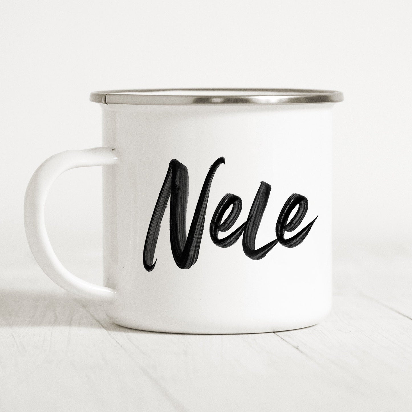 Emaille Tasse Personalisiert Name Namensgeschenk Becher