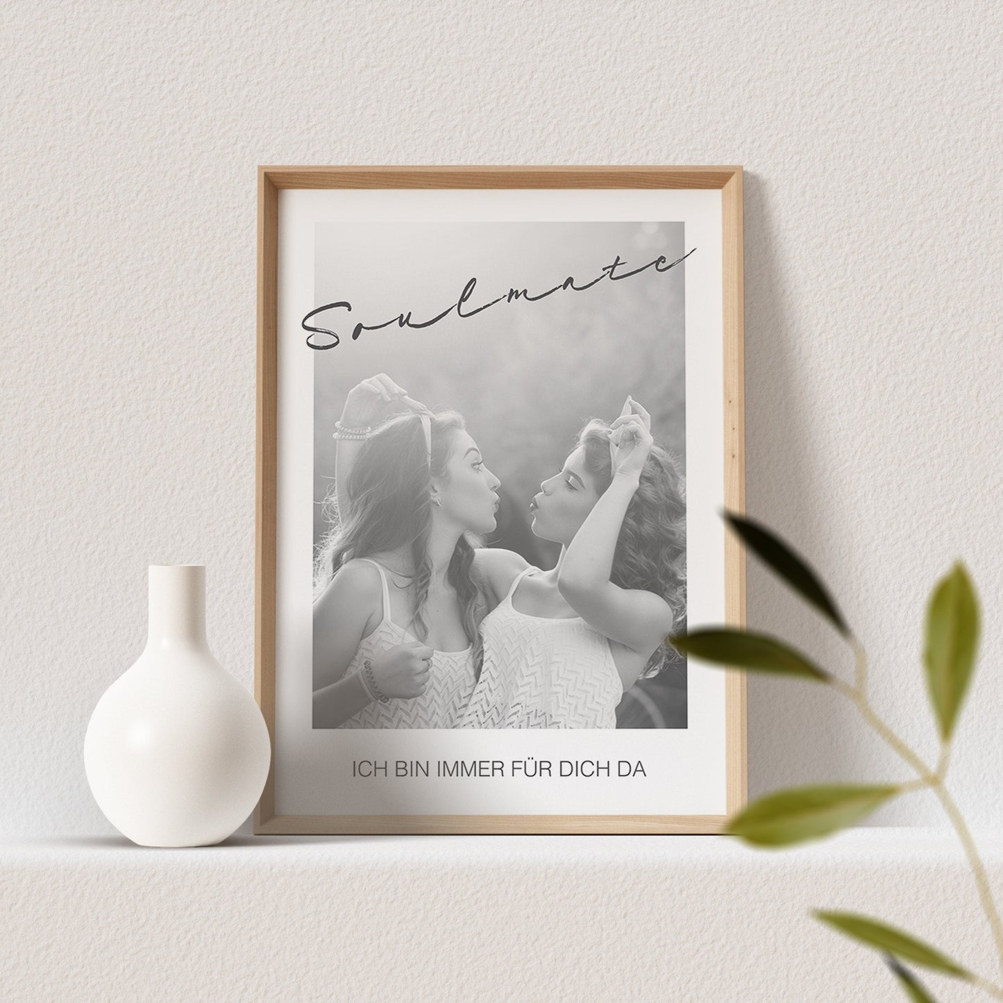 Beste Freundin Geschenk Personalisiertes Poster mit Botschaft Spruch Freundschaft