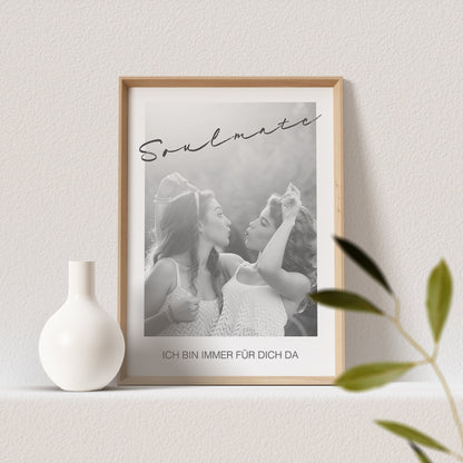 Beste Freundin Geschenk Personalisiertes Poster mit Botschaft Spruch Freundschaft