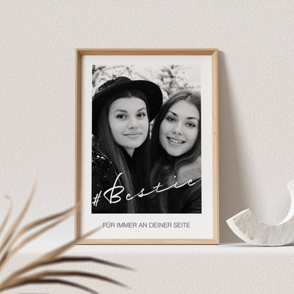 Beste Freundin Geschenk Personalisiertes Poster mit Botschaft Spruch Freundschaft