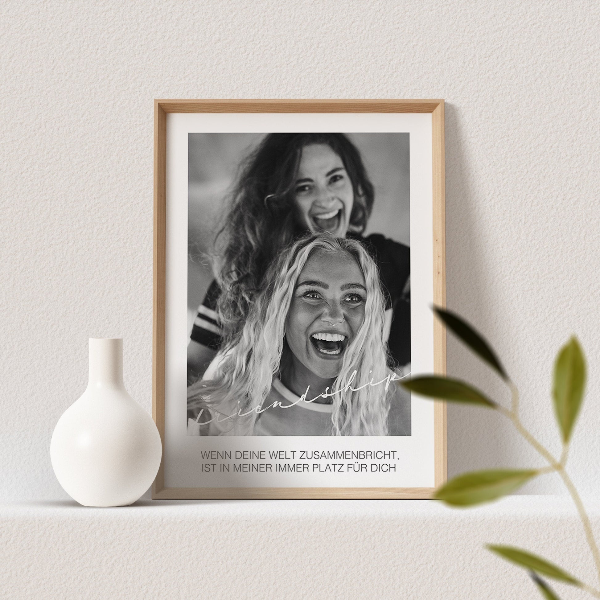 Beste Freundin Geschenk Personalisiertes Poster mit Botschaft Spruch Freundschaft