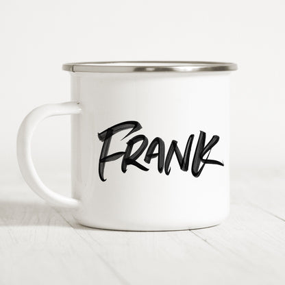 Emaille Tasse Personalisiert Name Namensgeschenk Becher