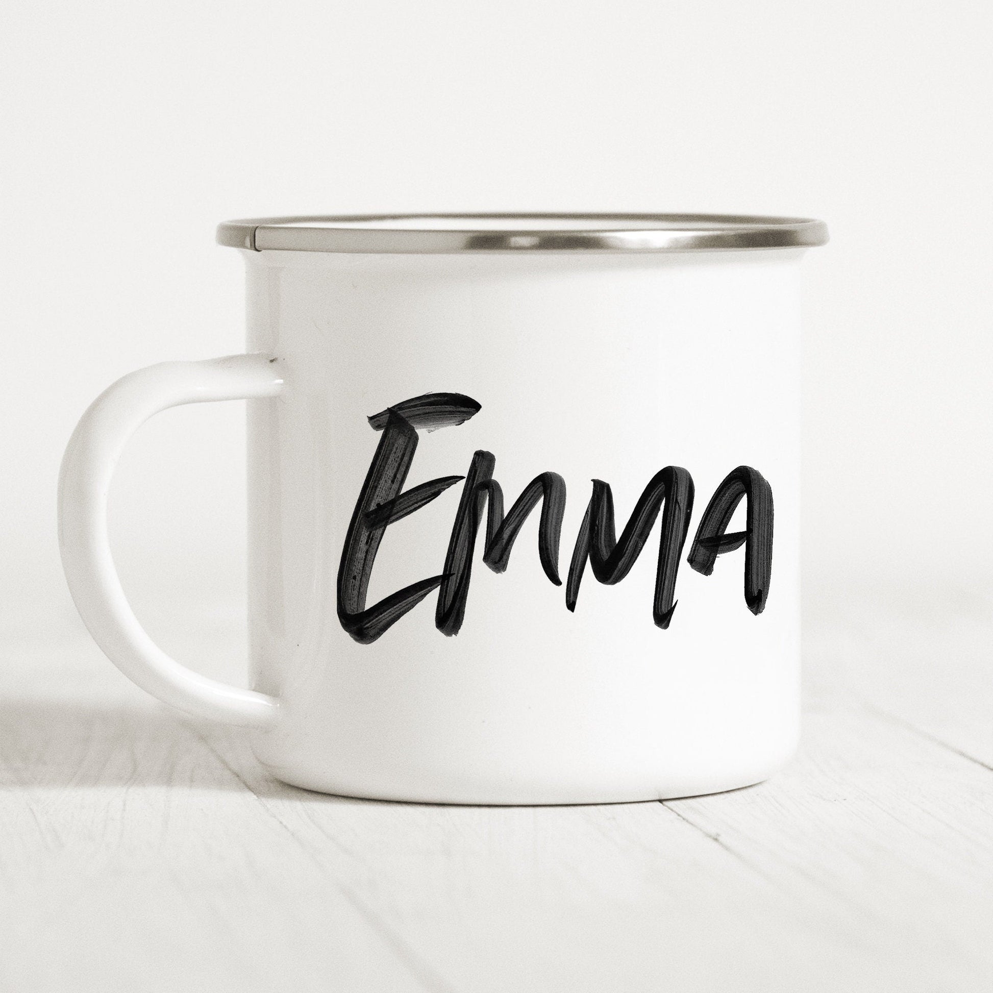 Emaille Tasse Personalisiert Name Namensgeschenk Becher