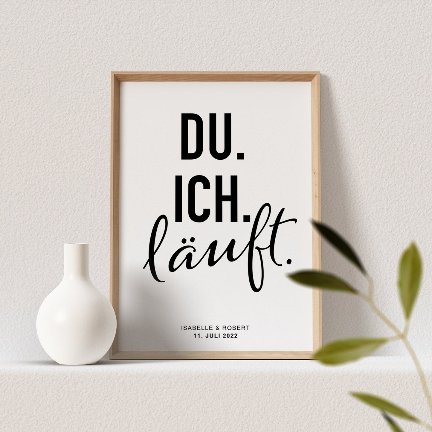 Du Ich Läuft Poster Personalisierbar Hochzeitstag Hochzeitsposter Hochzeitsgeschenk