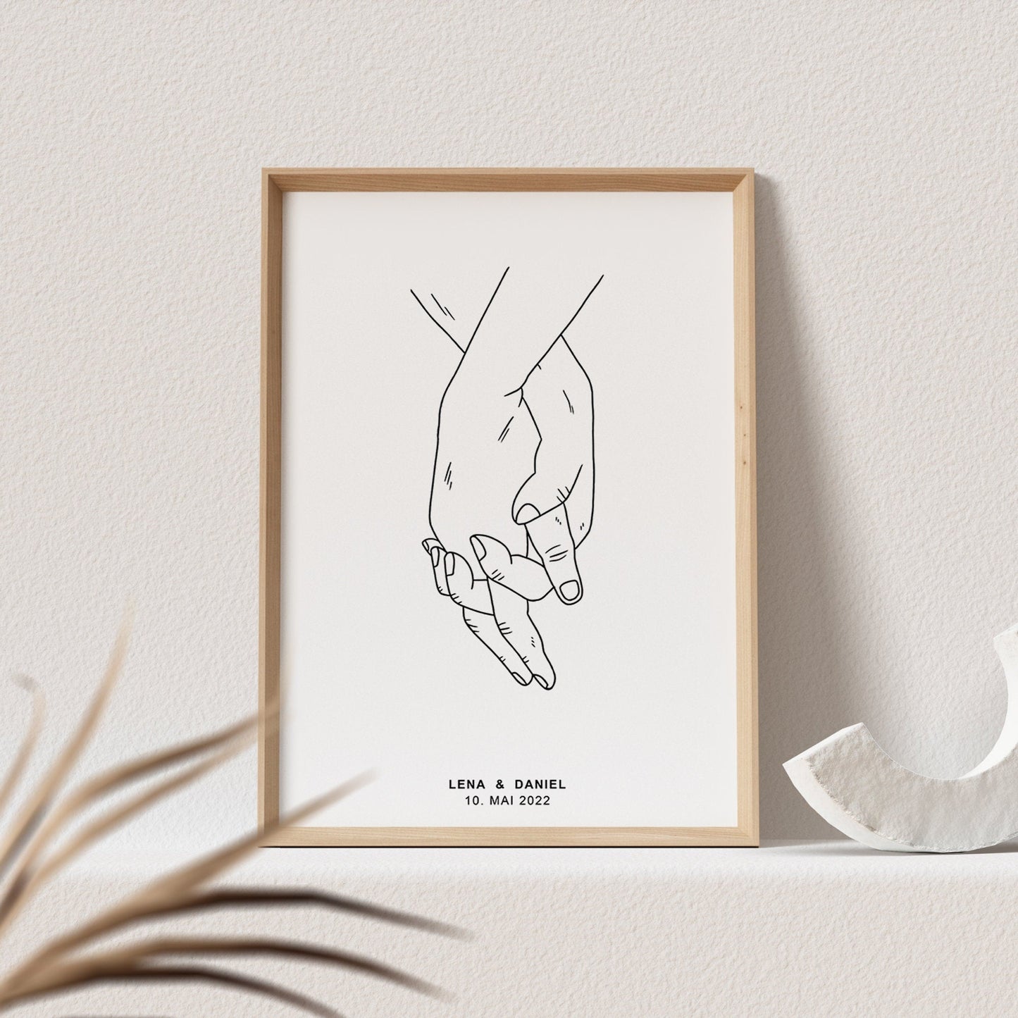 Hand In Hand Poster Hände Bild Personalisierbar Hochzeitstag Hochzeitsposter Hochzeitsgeschenk