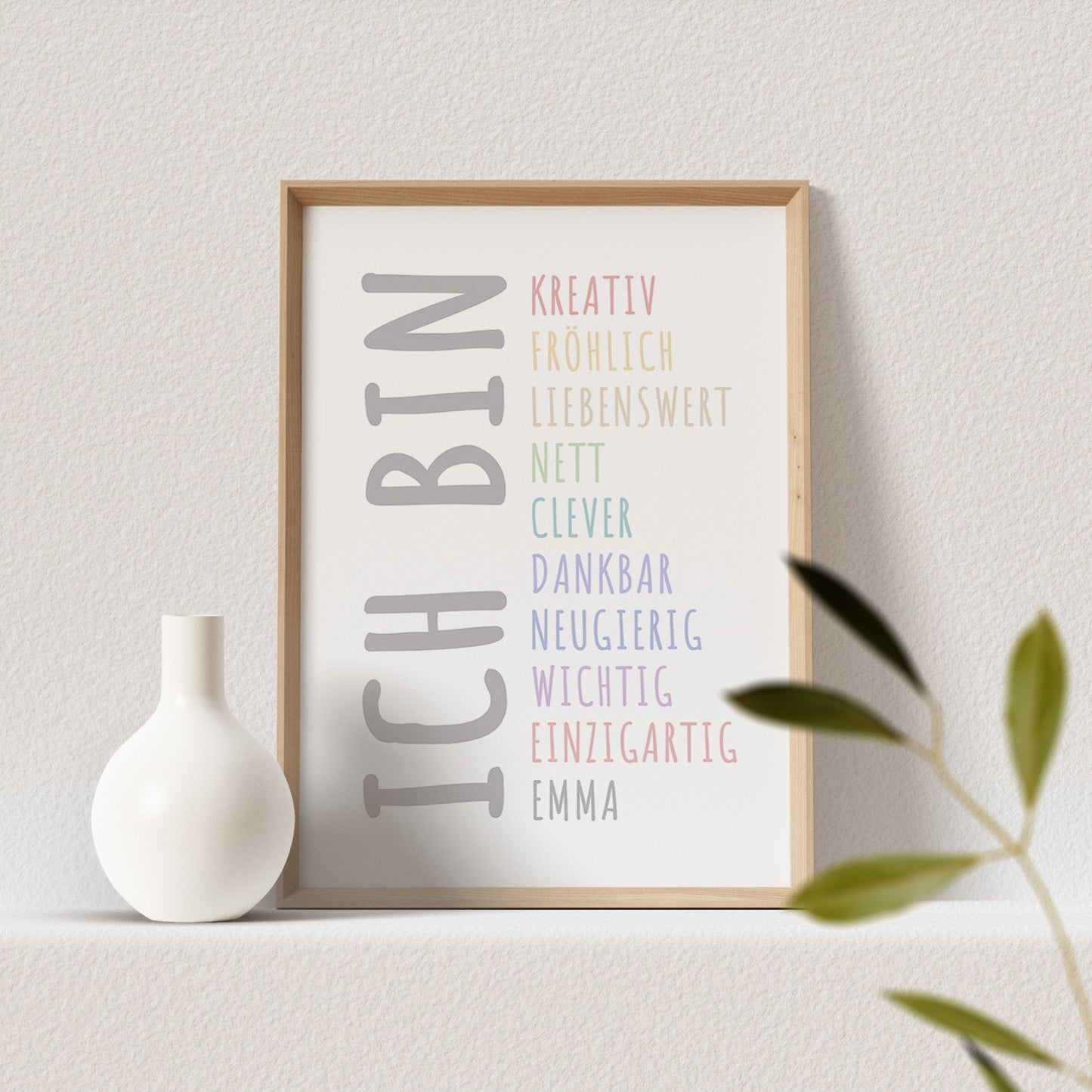 Affirmationsposter Kinder Affirmation Poster Personalisiert Positives Denken Kinderzimmer Bild