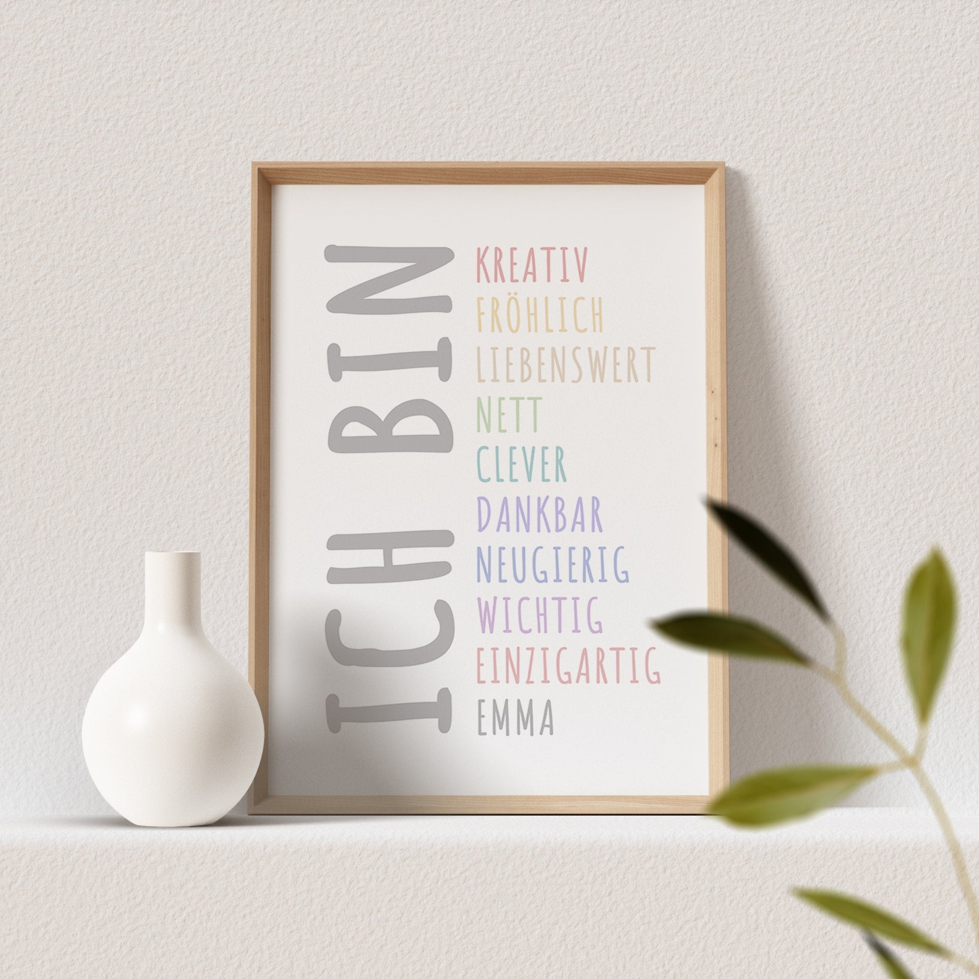 Affirmationsposter Kinder Affirmation Poster Personalisiert Positives Denken Kinderzimmer Bild