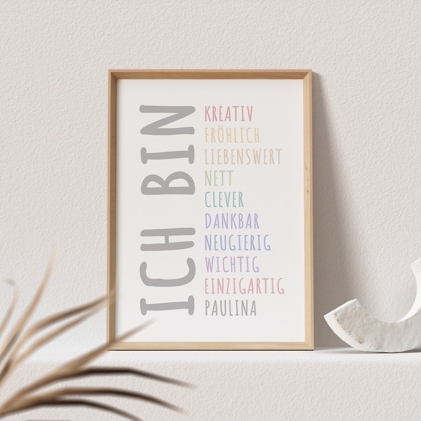 Affirmationsposter Kinder Affirmation Poster Personalisiert Positives Denken Kinderzimmer Bild