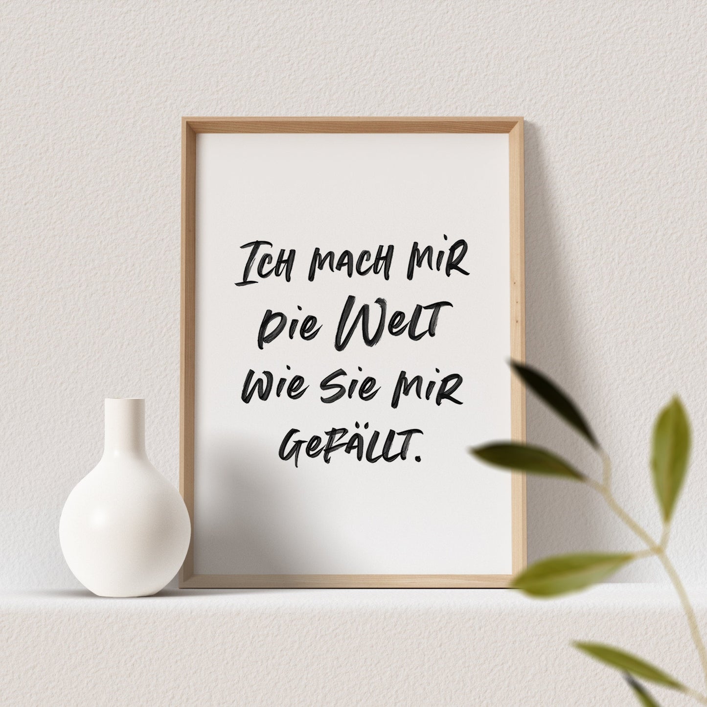 Ich Mach Mir Die Welt Wie Sie Mir Gefällt Poster Bild Kinderzimmer Babyzimmer Deko Spruch