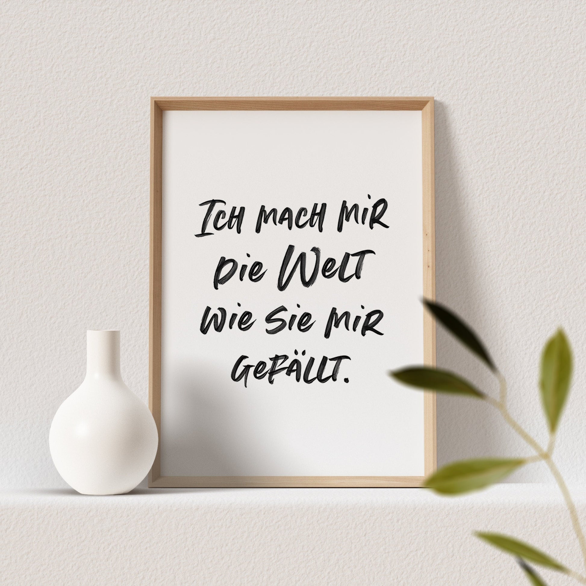 Ich Mach Mir Die Welt Wie Sie Mir Gefällt Poster Bild Kinderzimmer Babyzimmer Deko Spruch