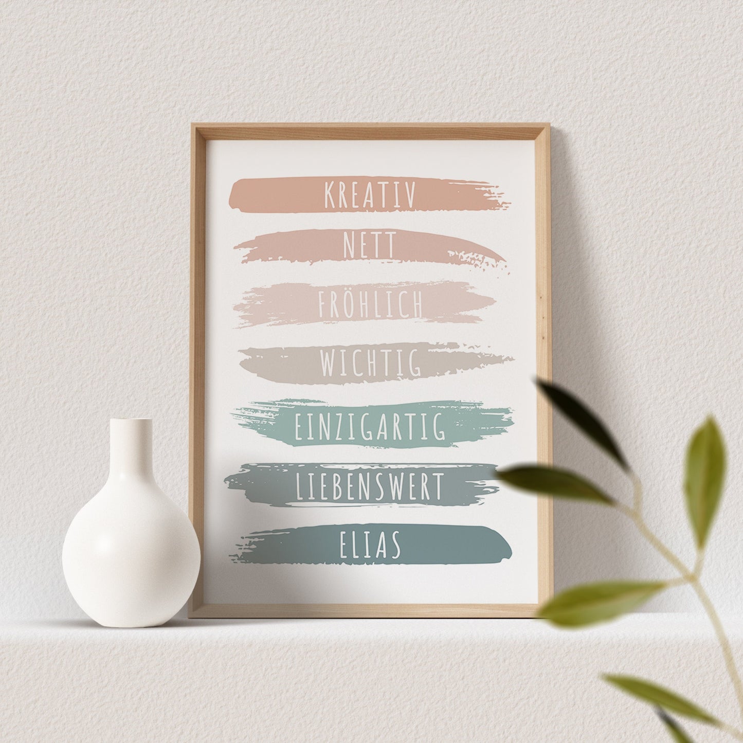Affirmationsposter Kinder Affirmation Poster Personalisiert Positives Denken Boho Farben Kinderzimmer Bild