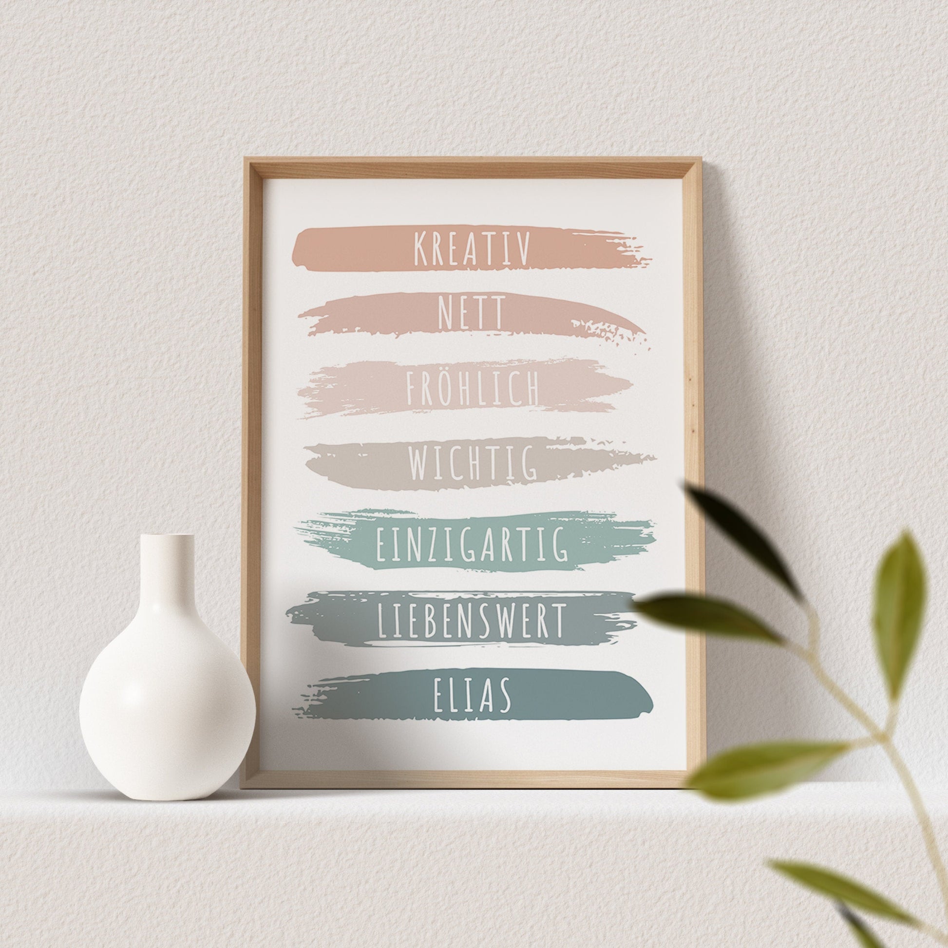 Affirmationsposter Kinder Affirmation Poster Personalisiert Positives Denken Boho Farben Kinderzimmer Bild