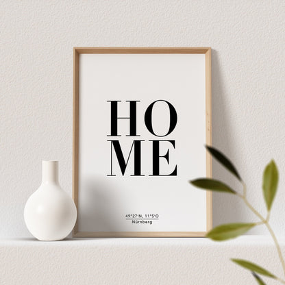 Home Poster Personalisiert Koordinaten Stadt Ort Zu Hause Heimat Personalisiertes Geschenk