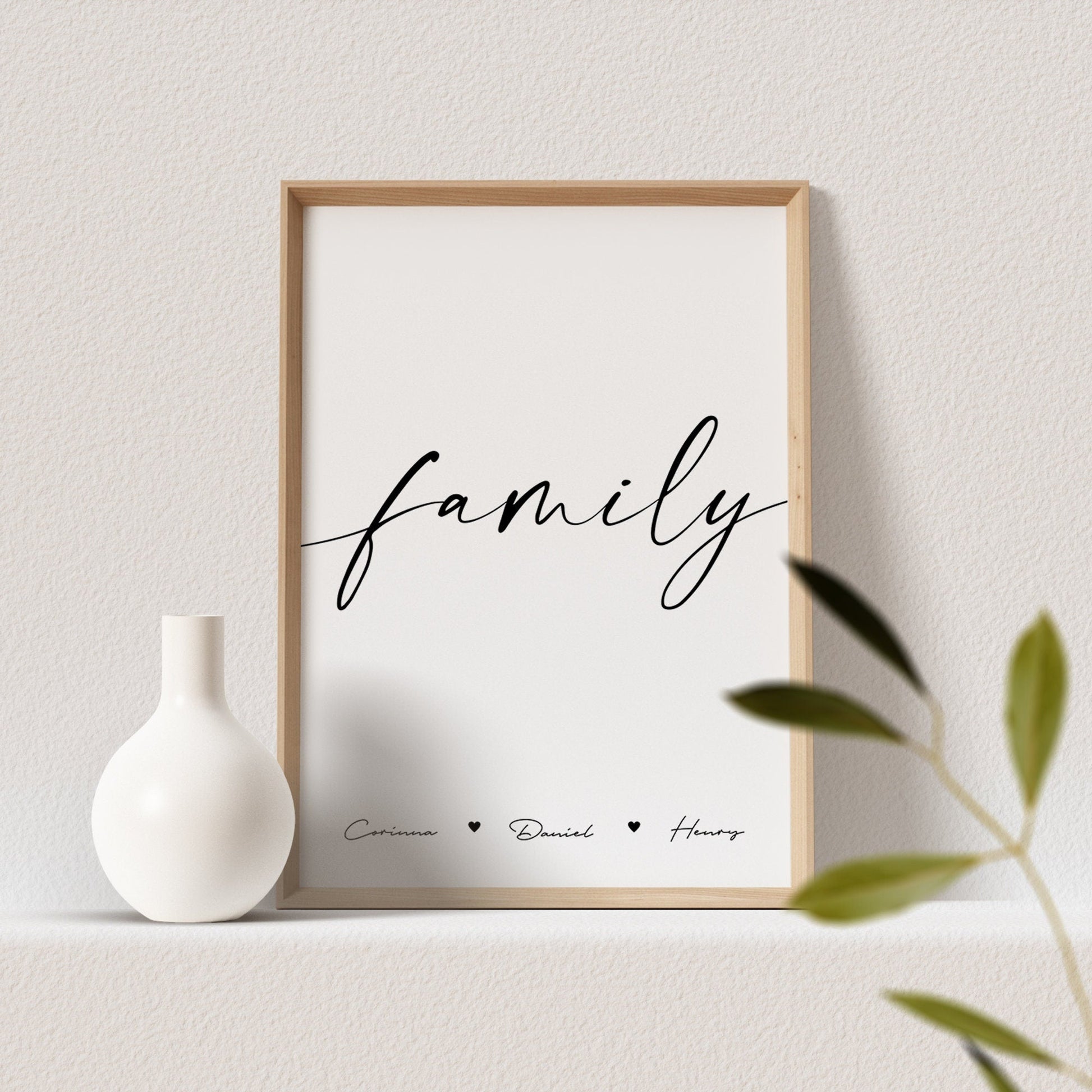 Family Poster Personalisiert Familienposter Familie Bild Hochformat Querformat Geschenk
