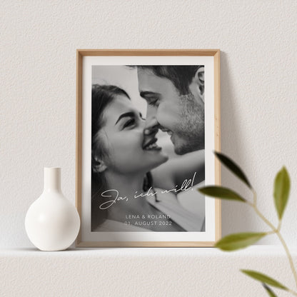 Hochzeitsposter Personalisiert Fotoposter Foto Datum Namen Ort Hochzeit Geschenk Hochzeitstag Hochzeitsgeschenk
