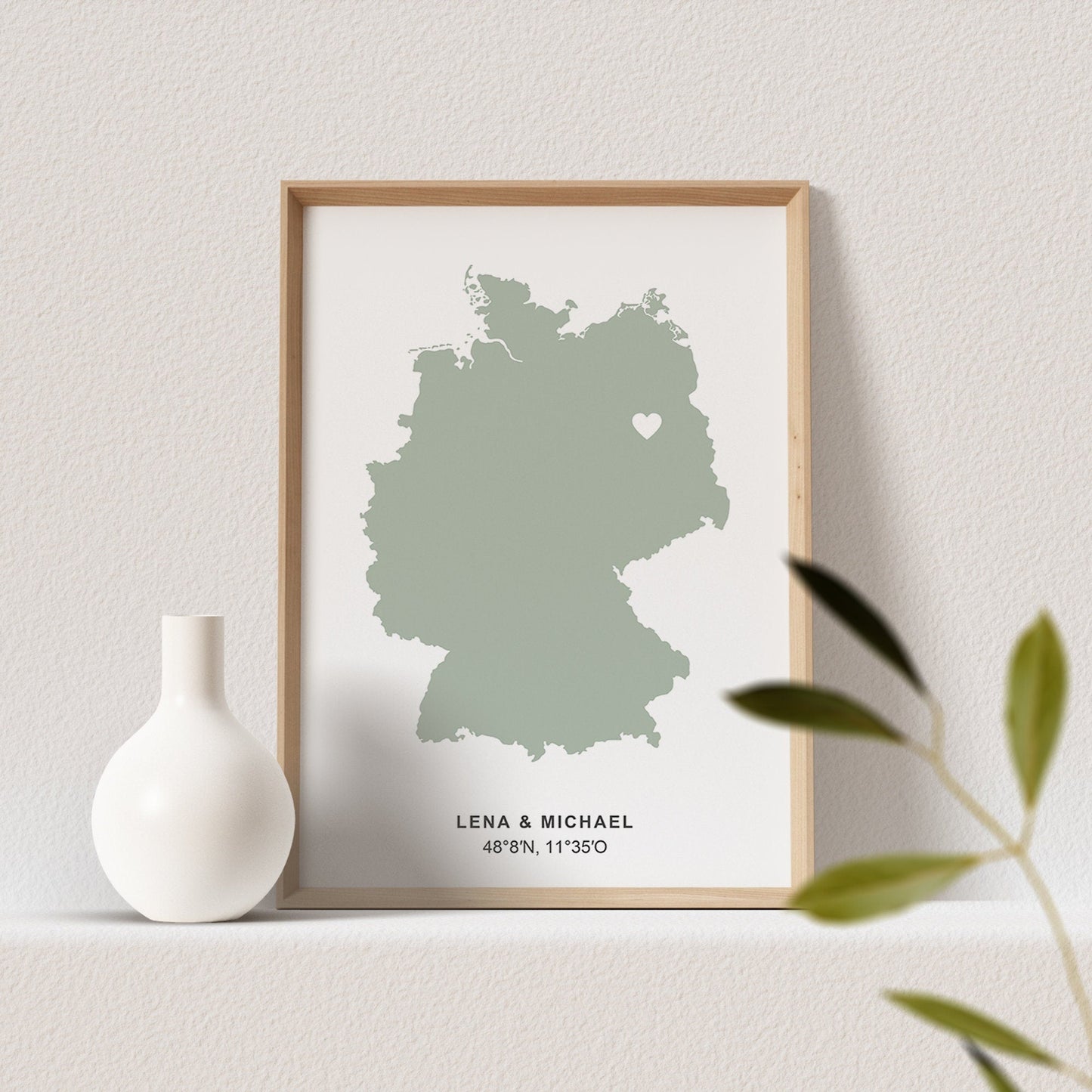 Hochzeitsposter Personalisierbar Koordinaten Deutschlandkarte Geschenk Jahrestag Hochzeitstag Hochzeitsgeschenk