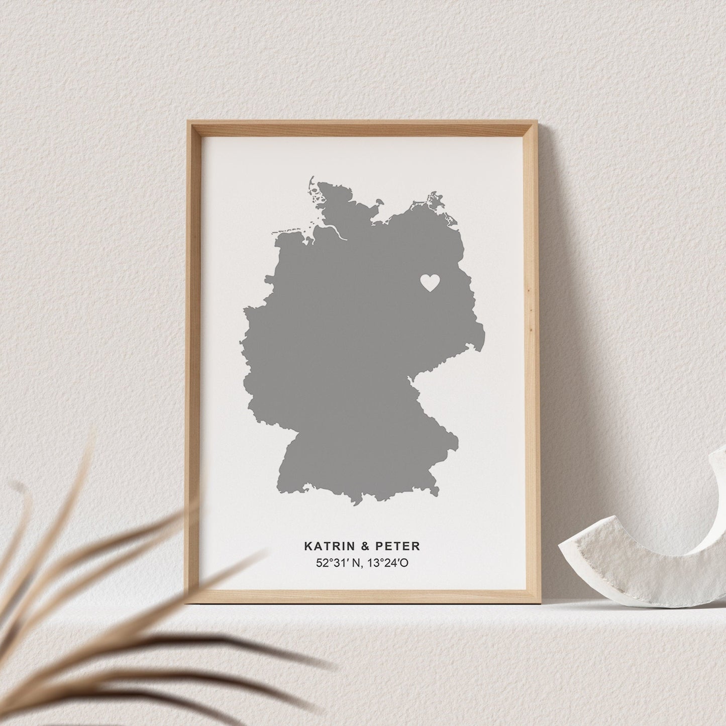 Hochzeitsposter Personalisierbar Koordinaten Deutschlandkarte Geschenk Jahrestag Hochzeitstag Hochzeitsgeschenk