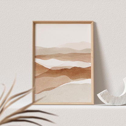 Boho Poster Beige Minimalistisch Print Abstrakter Kunstdruck Nordisches Bild Wandkunst Wanddeko