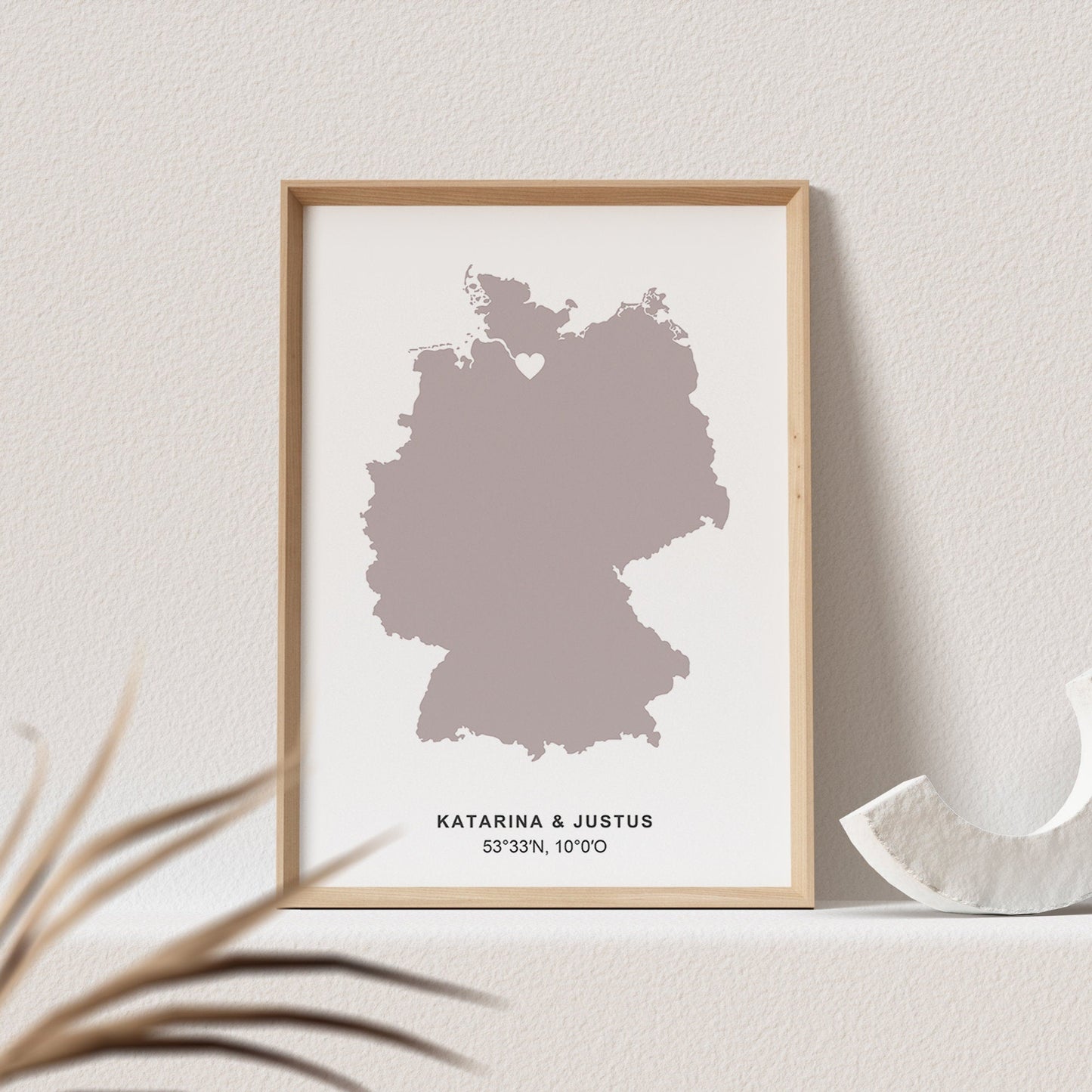 Hochzeitsposter Personalisierbar Koordinaten Deutschlandkarte Geschenk Jahrestag Hochzeitstag Hochzeitsgeschenk