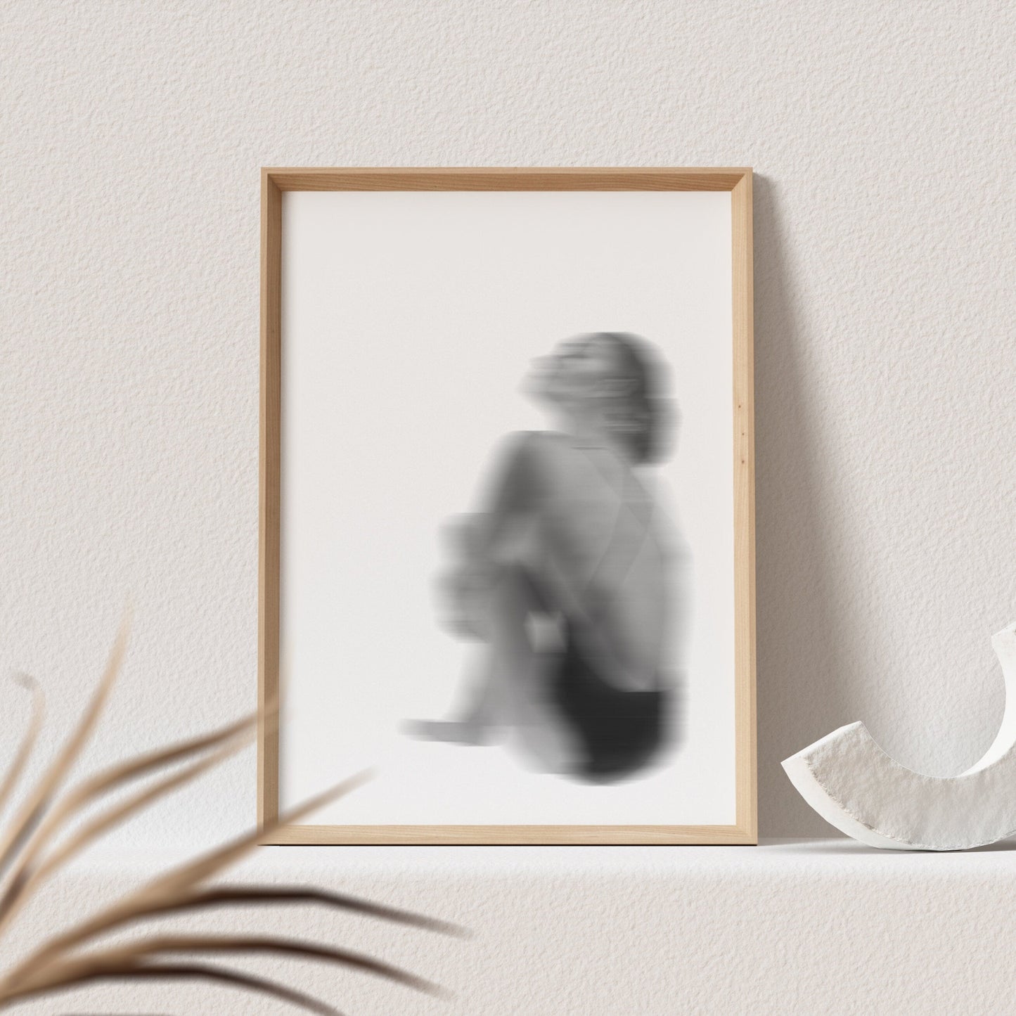 Frau im Badeanzug Bild Verschwommen Blurry Kunstdruck Poster Sinnliche Frau Erotisches Wandbild Wanddeko Print
