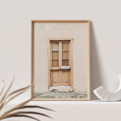 Fotografie "Alte Haustür" Fotokunst Poster Fotoposter Fotoprint Kunstdruck Beiges Bild Wanddeko Foto Wandbild Kunst
