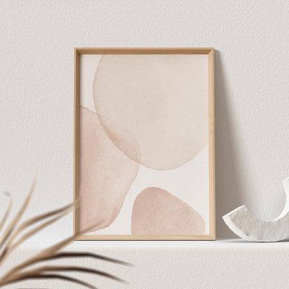 Boho Poster Beige Minimalistisch Print Abstrakter Kunstdruck Nordisches Bild Wandkunst Wanddeko