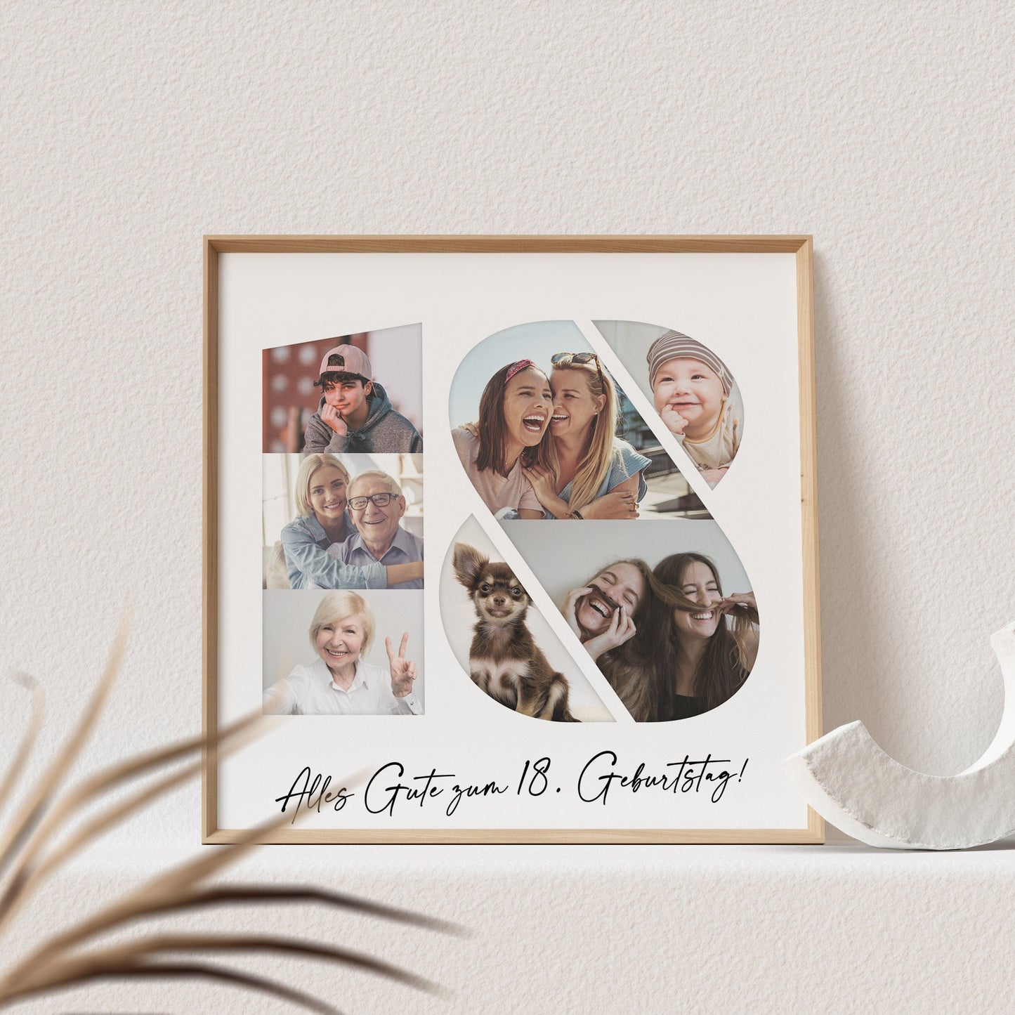 Foto Poster 18. Geburtstag Personalisiert Foto Collage Fotogeschenk 18. Geburtstag Print Geburtstagsgeschenk