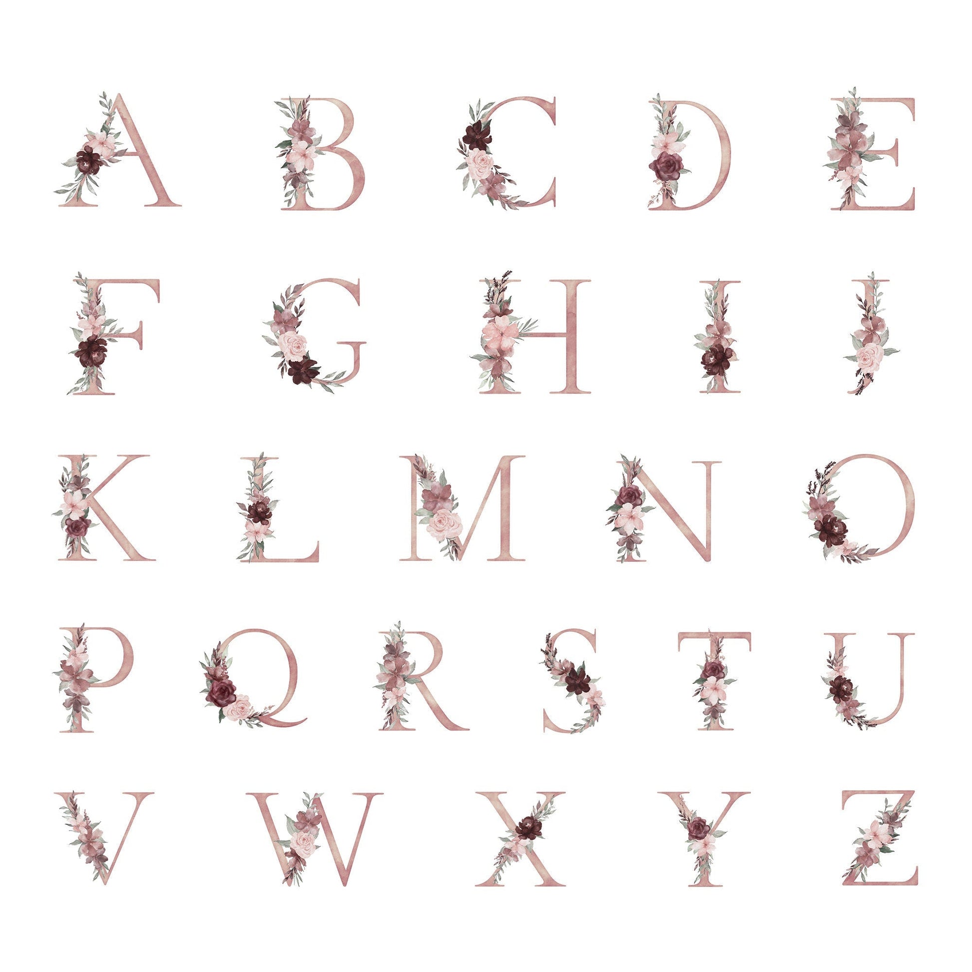 Tasse Personalisiert Buchstabe Blumen Name Namensgeschenk